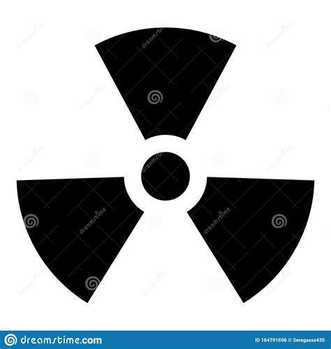 Radioactivity Symbol Nuclear Sign Icon Black Color Vector Illustration