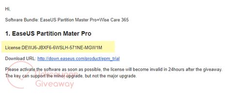 Giveaway Easeus Partition Master Professional Free License