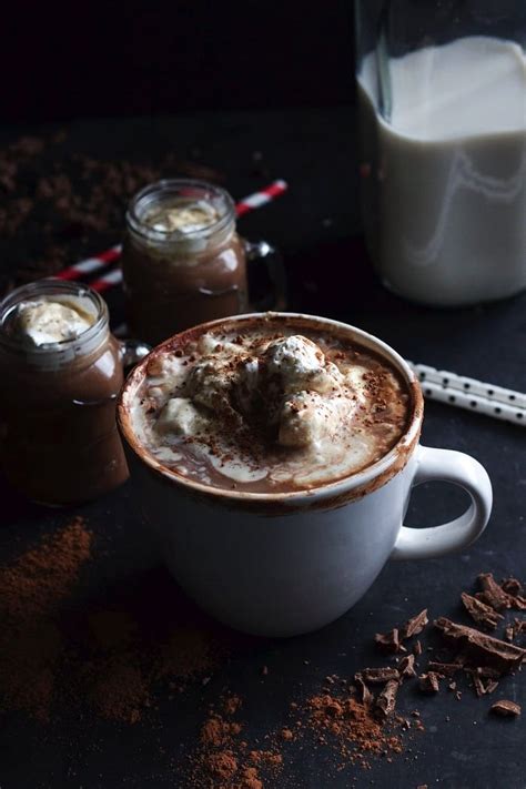 Boozy Hot Chocolate With Vanilla Bean Whipped Cream