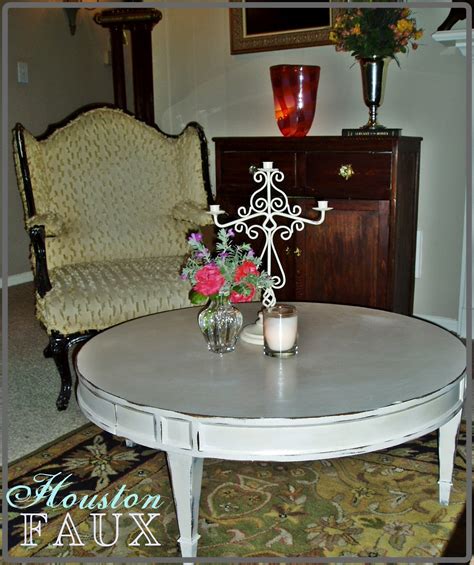 Shabby chic design with a bit of vintage. Faux Painting + Furniture: BACK to BASICS... Round Coffee ...