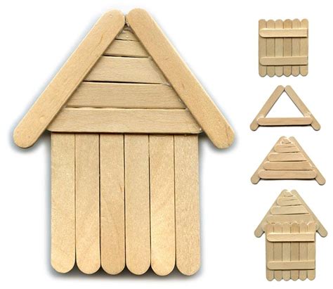Another Popsicle Stick House Art Projects For Kids Popsicle Stick