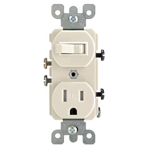 Leviton R56 T5225 0ts 15 Amp Light Almond Toggle Switch And Receptacle
