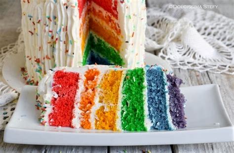 Torta Arcobaleno Rainbow Cake Sprinkles Watermelon Birthday Cake