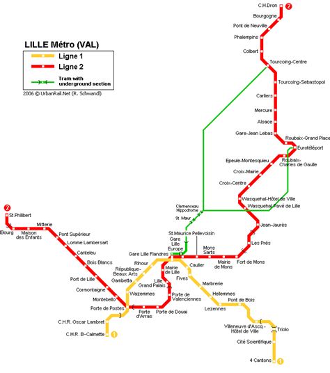 Lille Subway Map