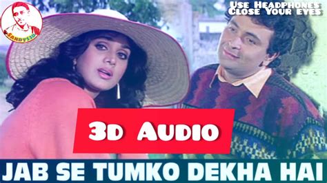 Jab Se Tumko Dekha Hai Sanam 3d Song Kumar Sanu Song Youtube