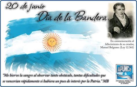 20 De Junio Día De La Bandera Argentina Apunca