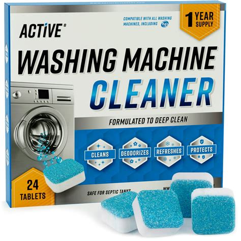 Washing Machine Cleaner Descaler 24 Pack Deep Cleaning Tablets For He