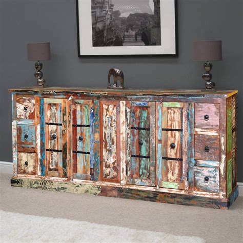 5 out of 5 stars. Islandia Rainbow Rustic Reclaimed Wood Extra Long Sideboard Cabinet