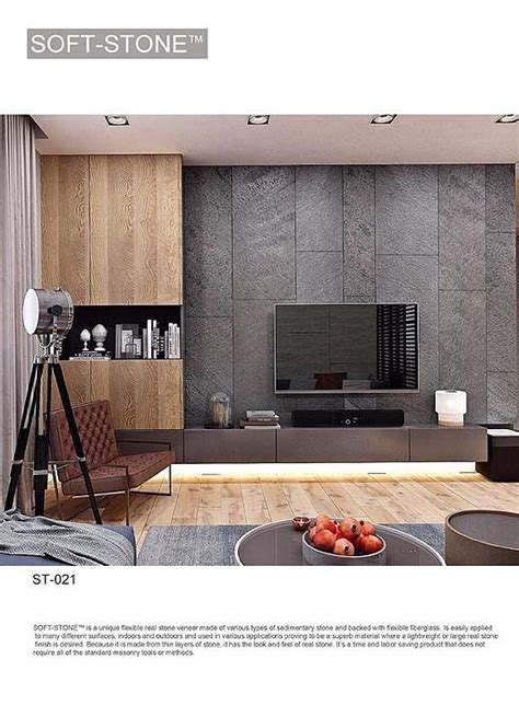 Tv Feature Wall Stone Stone Veneer Panels Feature Wall Design Tv