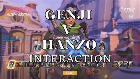 [overwatch] Genji Vs Hanzo Cool Interaction Youtube