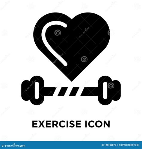 Exercise Icon Vector Isolated On White Background Logo Concept Stock