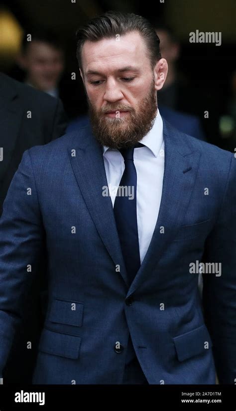 ufc fighter conor mcgregor leaving dublin district court having been convicted of assaulting a