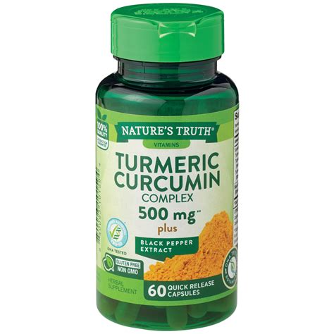Natures Truth Tumeric Curcumin Complex 500 Mg Plus Black Pepper