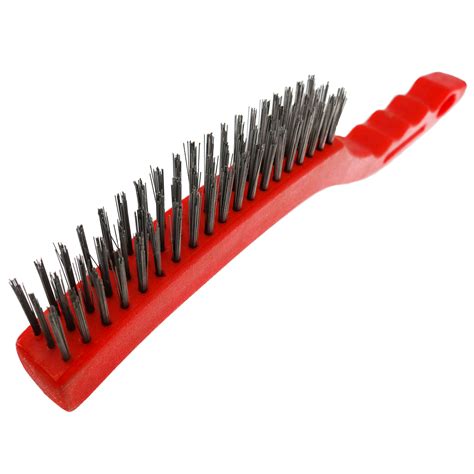 Plastic Handle Carbon Steel Scratch Brush Shark Industries