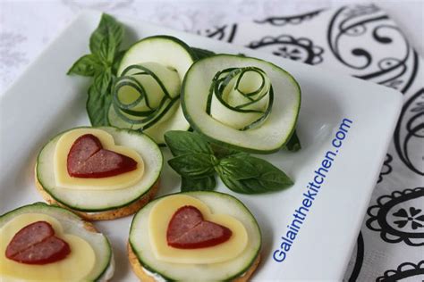 Easy Cucumber Flower Garnish Gala In The Kitchen