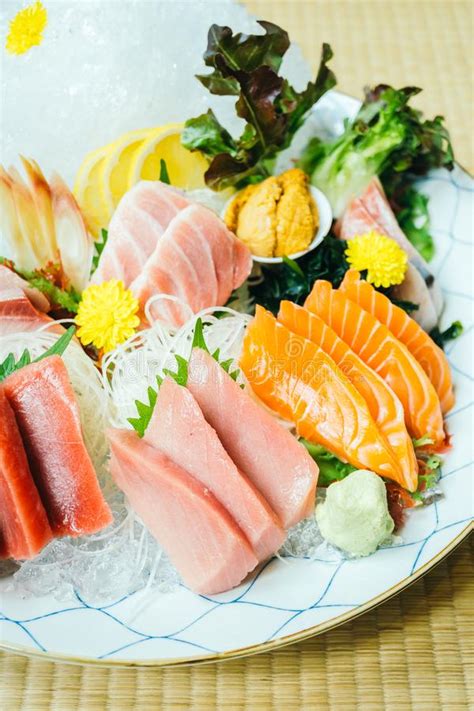 Raw And Fresh Sashimi Fish Meat Stock Photo Image Of Asian Food
