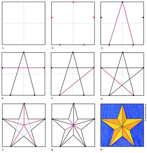 Easy How To Draw A Star Tutorial And Star Coloring Page Star Coloring