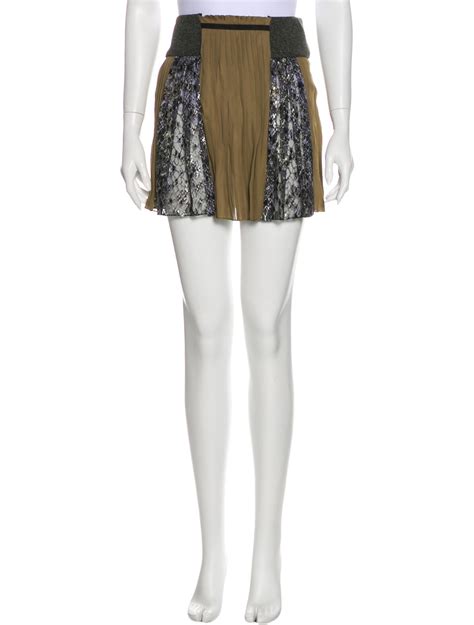 Mary Katrantzou Silk Mini Skirt Neutrals Skirts Clothing Mak24535