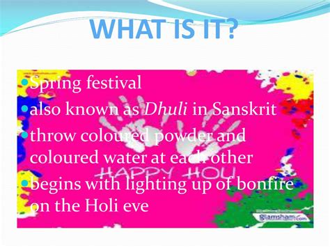 Ppt Holi Festival Of Colours Powerpoint Presentation Free Download