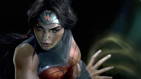 Wonder Woman Gal Gadot Diana Prince Artwork Wallpaperhd Superheroes