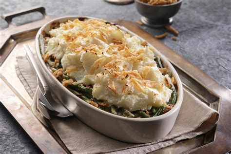 Mashed Potato Topped Green Bean Casserole Alisons Pantry Delicious