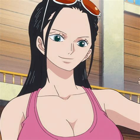 Nico Robin One Piece Animated Animated  1girl Black Hair Blue