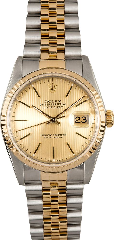 Rolex Datejust Two Tone 16233 Tapestry Dial