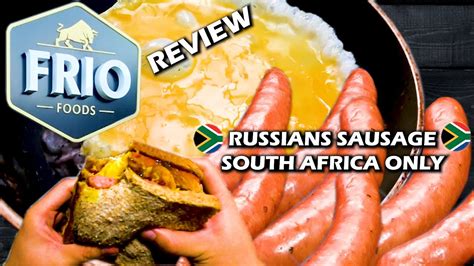 russian kielbasa sausage food review south africa from frio foods 🍔 youtube