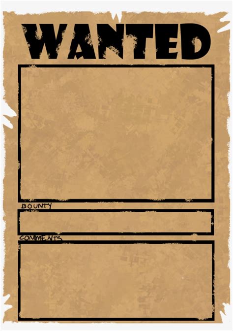 One Piece Wanted Poster Template Tulisan