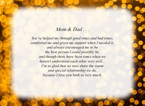 Mom And Dad Free Parent Poems