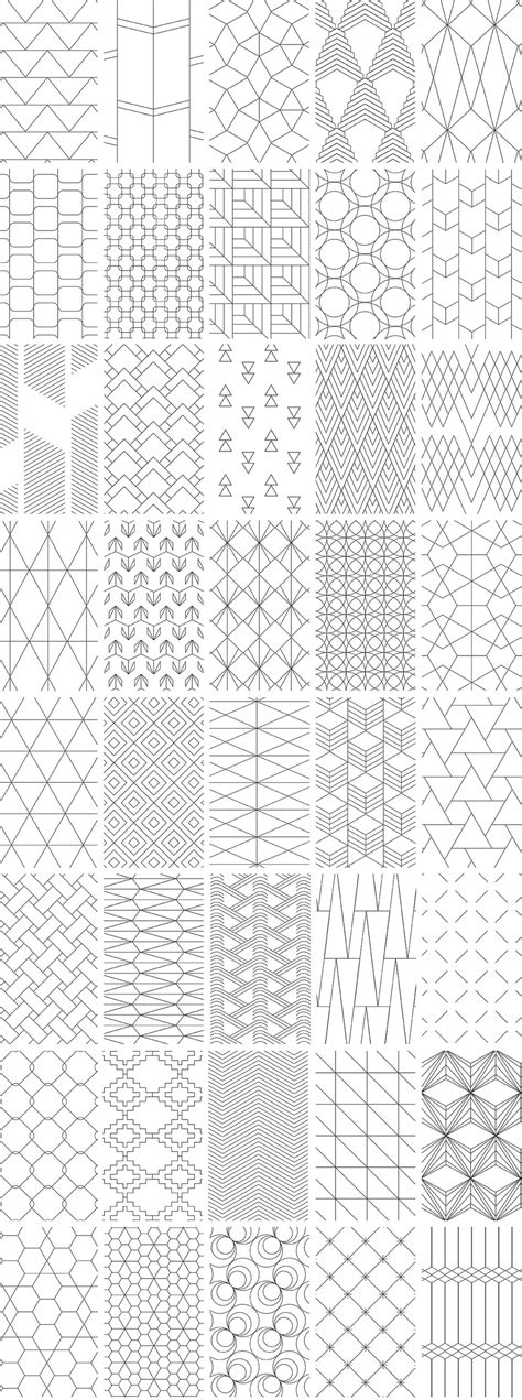 Simple Line Geometric Patterns Design Cuts