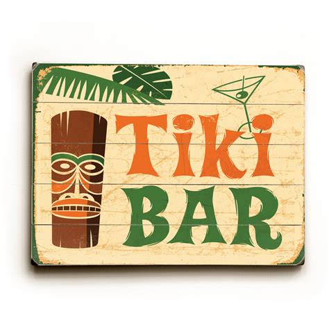 Tiki Bar Wooden Signs Clip Art Library