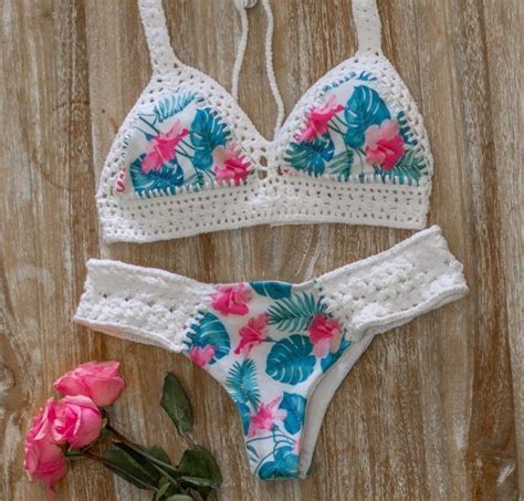 Crochet Bikini Bella Crochet And Lycra Swimsuit Crochet Biquini De