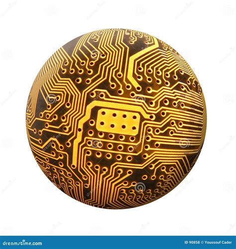 Spherical Circuit stock photo. Image of technology, macro - 90858