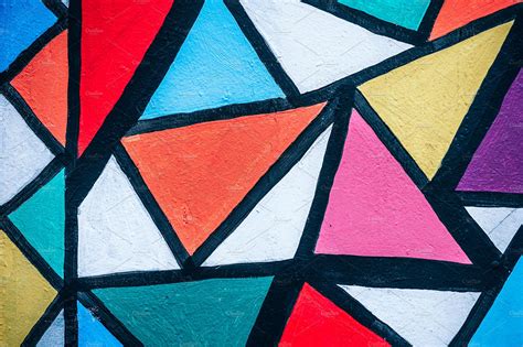 Colorful Art Triangles Street Art ~ Arts And Entertainment Photos