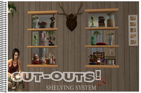 Moar Stuff For And About The Sims Cut Outs Inwall Shelving System
