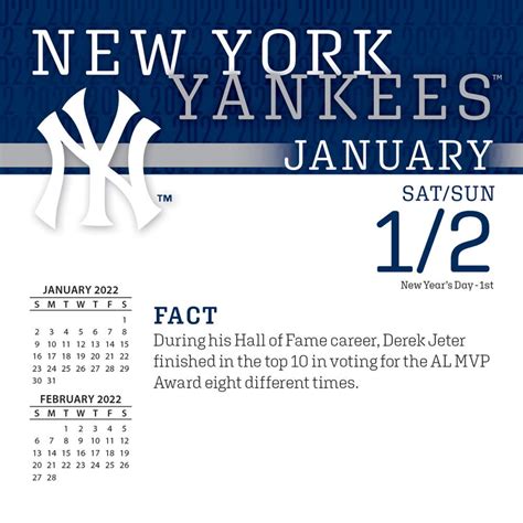 New York Yankee 2022 Calendar January Calendar 2022