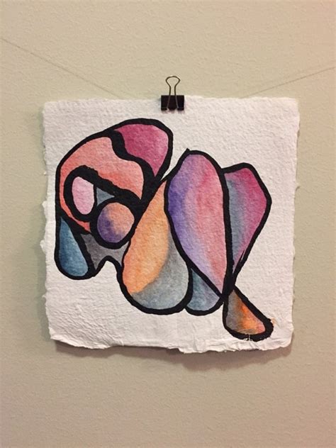 Nude Abstract Watercolor Figure Painting Watercolor Painting