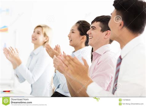 Businessman Hands Applauding At Meeting Stock Photo ...