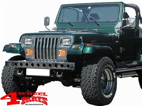 Grille Overlay Applique Stainless Steel Polished Jeep Wrangler Yj Year