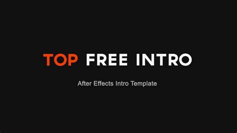 All from our global community of videographers and motion graphics designers. After Effects Free Intro Template: Hi everybody, here you ...