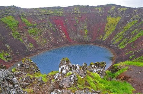 Kerid Crater Lake Iceland Keris Is A Volcanic Crater Lake Located In