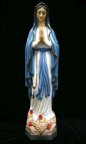 Our Lady Of Lourdes Statue Hand Painted 46 Inch Our Lady Of Lourdes
