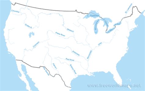 Us Rivers Map