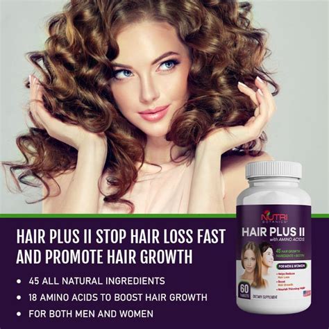 Hair Plus Ii With Amino Acid Biotin 45 Hair Vitamin Boost Hair