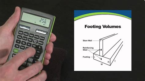 When talking about a container, volume can also be describe as the capacity of the container or the amount of liquid a container can. ConcreteCalc Pro Footing Volume Calculations How To - YouTube