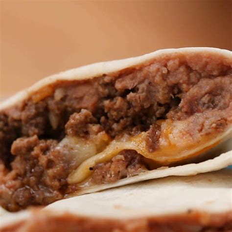 Beef And Bean Burritos Recipe By Tasty Recipe Easy Burrito Recipe