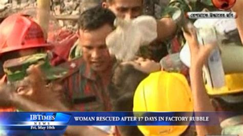 Woman Rescued After Days Trapped In Rubble Of Bangladesh Factory