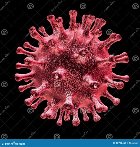Single Red Virus Cell Symbol Royalty Free Stock Image Image 18782456