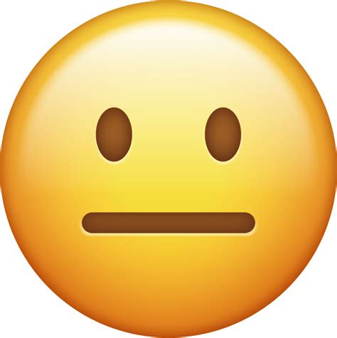 Straight Face Emoji 